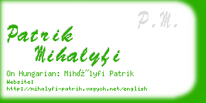 patrik mihalyfi business card